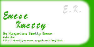 emese kmetty business card